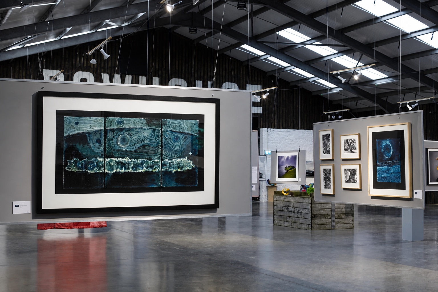 Installation view of Space to Breathe: Land & Sea at Bowhouse
